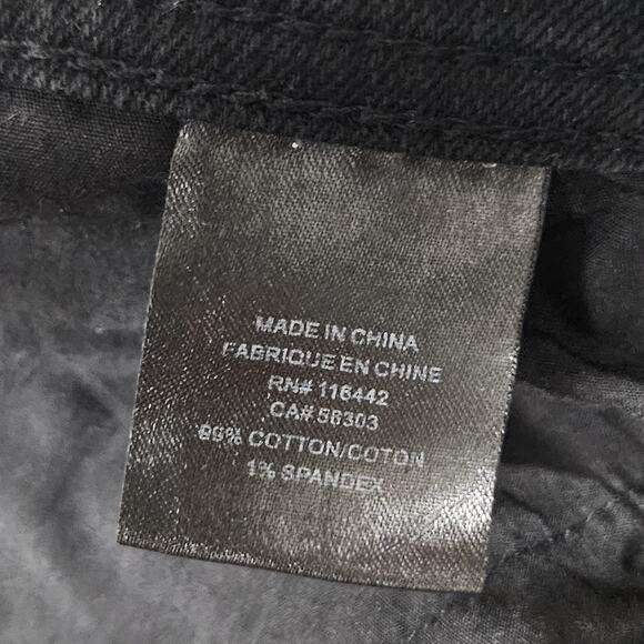 Rogue Jeans Size 36x34 Skinny Black Denim Orange Stripe Side Reflection Street - Picture 5 of 10